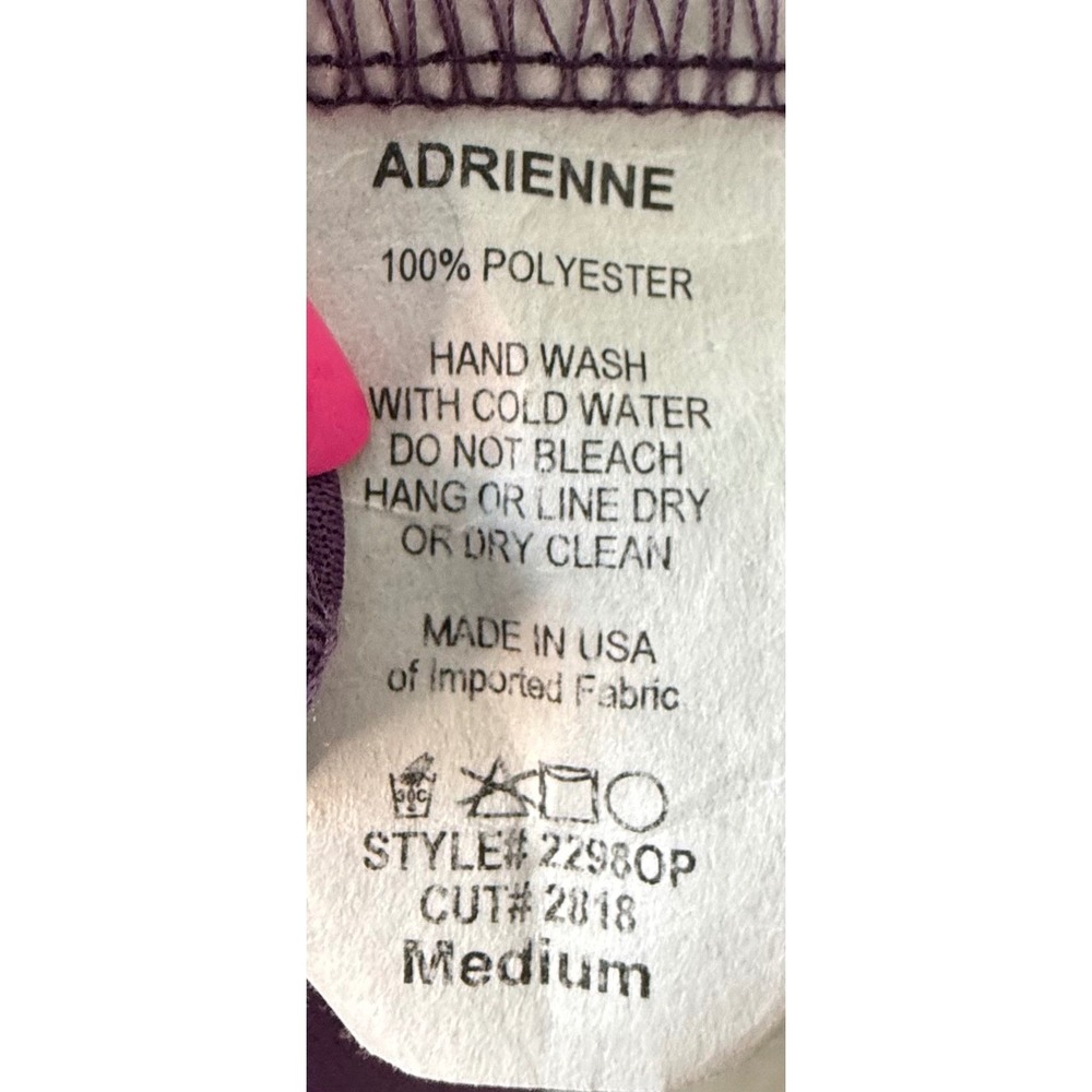 Adrienne Women Orange Purple Ombre Ruffle V-Neck Camisole Tank Top Size Medium - Picture 7 of 7